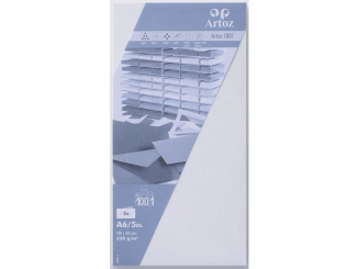 1001 Pkg 5 Karten A6/5DL weiss