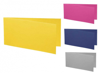 1001 Pkg 5 Karten DIN A6/5DL 420x105 mm lang seitlich klappbar 
