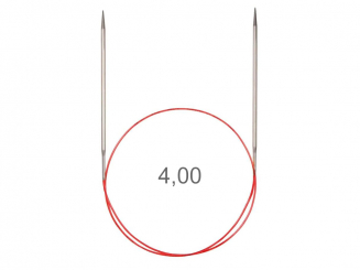 addiClassic Lace Rundstricknadel silber 80cm 4,0 mm