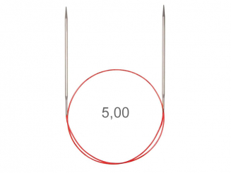 addiClassic Lace Rundstricknadel silber 80cm 5,0 mm