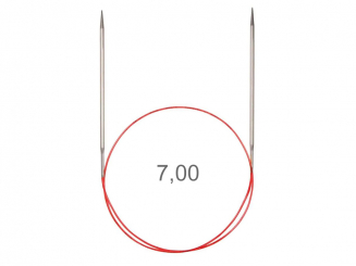 addiClassic Lace Rundstricknadel silber 80cm 7,0 mm