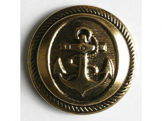 Ankerknopf, Kunststoff metallisiert - Größe: 14mm - Farbe: altgold - 