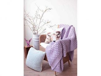 Anleitung Living Decke mit Lochmuster gestrickt 