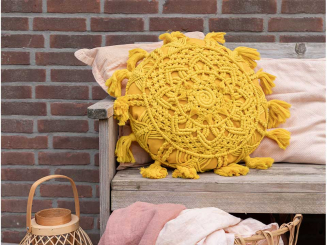 Anleitung Macrame Kissen rund 