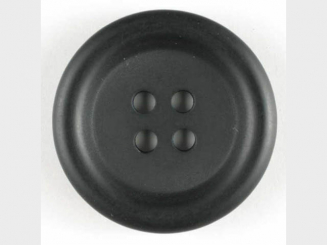 Anzugknopf mit Rand und vier Löchern - Größe: 20mm - Farbe: schwarz - 