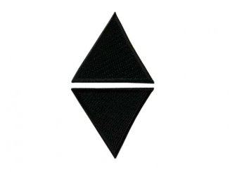 Applikation 2 Dreiecke, schwarz, Inh. 2 St. 3 x3 cm 