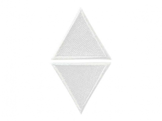 Applikation 2 Dreiecke weiss 3 x3 cm 