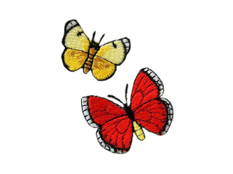 Applikation 2 Schmetterlinge Aufbügeln xMidi cm 