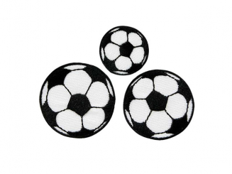 Applikation 3 Fußbälle Aufbügeln u. Aufkleben xBasic cm 