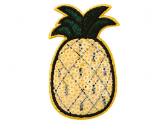 Applikation Ananas Pailletten 4,1 x 7,0 cm 