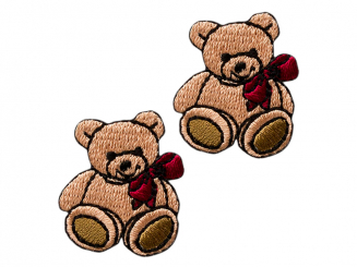 Applikation Bär 2 Stck Aufbügeln mini 