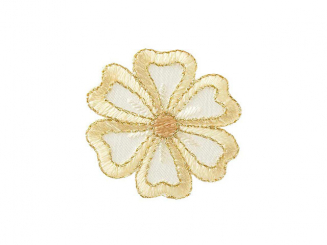 Applikation Blüte beige  4,2 cm 