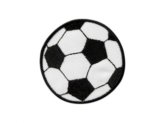 Applikation Fußball schwarz/weiss Aufbügeln xMini cm 