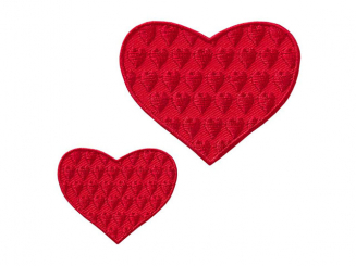 Applikation Herz 2 Stück Aufbügeln u. Aufkleben xBasic cm 