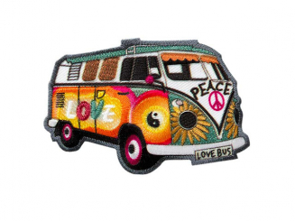 Applikation Hippie Bus Aufbügeln xBasic cm 