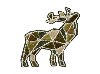 Applikation Hirsch - Grafic - Strass 5,0 x 5,4 cm 