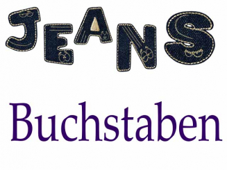 Applikation Jeansbuchstaben 