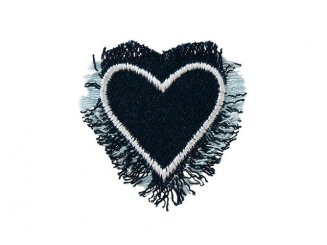 Applikation Jeansherz -fetzig- 4,5 x 4,5 cm 