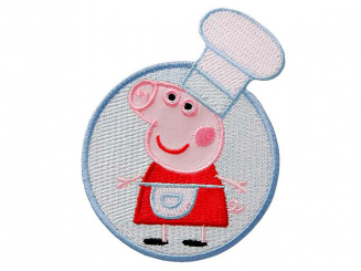 Applikation Peppa Pig© als Köchin 6,3 x 8,0 cm 