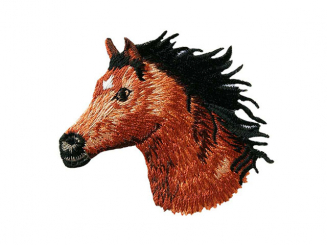 Applikation Pferdekopf Aufbügeln xMidi cm 