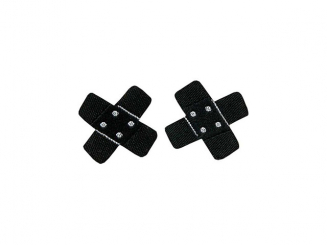 Applikation Pflaster, schwarz 2 St. Aufbügeln xMini cm 