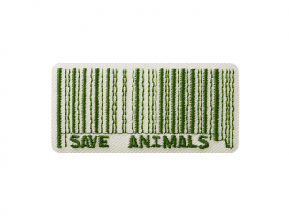 Applikation Recycl-Patch Save Animals Aufbügeln  midi 
