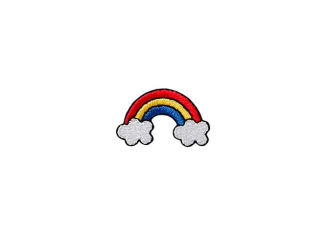 Applikation Regenbogen, klein 2,6 x 1,6 cm 