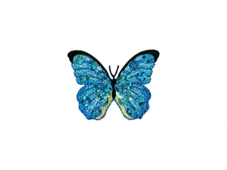 Applikation Schmetterling, türkis Aufbügeln xMini cm 