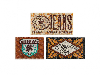 Applikation Simply chic 3 Stck. Aufbügeln xBasic cm 