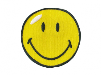 Applikation Smiley© gelb Aufbügeln xMini cm 