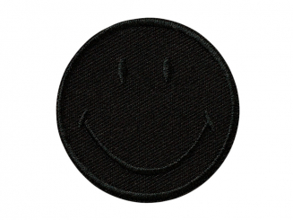 Applikation Smiley© Schwarz Aufbügeln  midi 