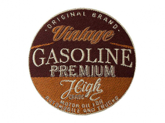 Applikation Vintage Gasoline Aufbügeln xMidi cm 