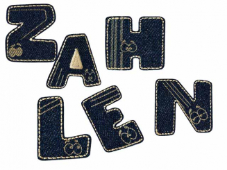 Applikation Zahl Jeans 
