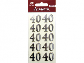 Art-Work: 40 gold-silber-Stickers, handmade 