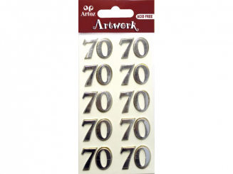 Art-Work: 70 gold-silber-Stickers, handmade 