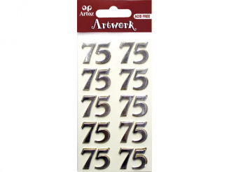 Art-Work: 75 gold-silber-Stickers, handmade 