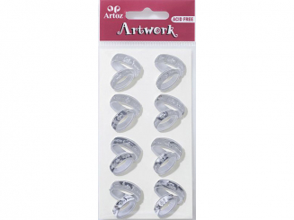 Art-Work: Eheringe silber-Stickers, handmade 