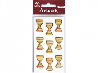 Art-Work: Kelch orange-Stickers, handmade 