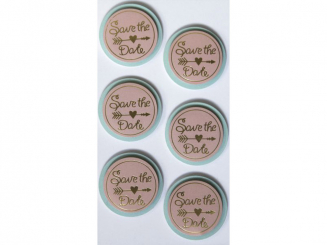 Art-Work:Save the date Mint/rosa 