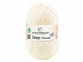 Austermann Sockenwolle Step Classic 4fach Farbe 1000 natur
