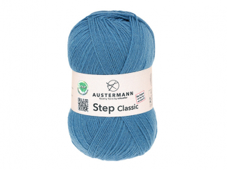Austermann Sockenwolle Step Classic 4fach Farbe 1009 jeans