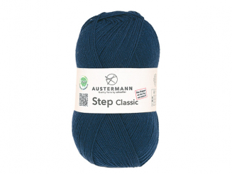 Austermann Sockenwolle Step Classic 4fach Farbe 1010 nachtblau