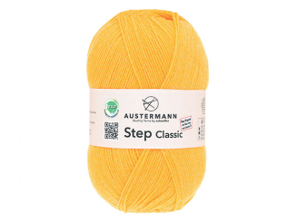 Austermann Sockenwolle Step Classic 4fach Farbe 1014 gelb