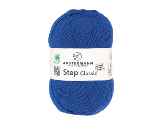 Austermann Sockenwolle Step Classic 4fach Farbe 1017 royalblau