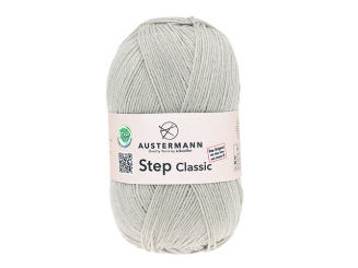 Austermann Sockenwolle Step Classic 4fach Farbe 1025 hellgrau