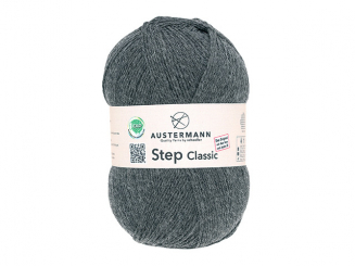 Austermann Sockenwolle Step Classic 4fach Farbe 1038 anthrazit-meliert