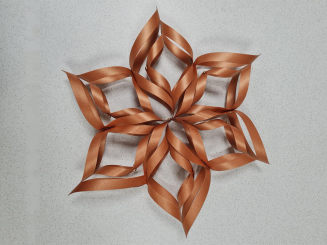 Bastelpackung XXL 3 D Stern vorgestanzt rot metallic 