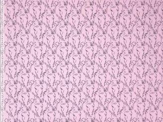 Baumwolle  Elasthan rosa Pferdekopf 