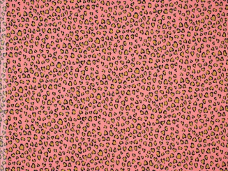 Baumwolle  Elasthan Leopardoptik lachs 