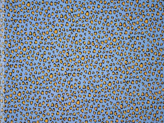 Baumwolle  Elasthan Leopardoptik lhellblau 